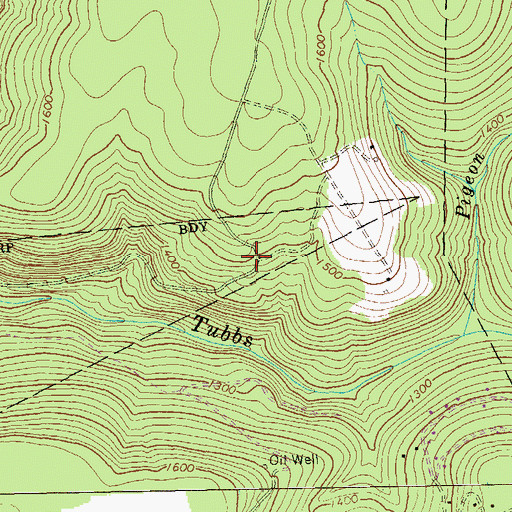 Topographic Map of Pigeon Hill School (historical), PA