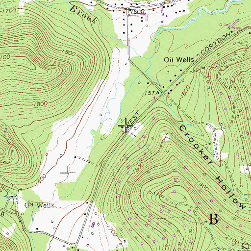 Topographic Map of Crooker School, PA