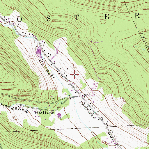 Topographic Map of Bennett Brook School, PA