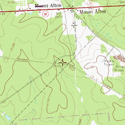 Topographic Map of Riderville Station, PA