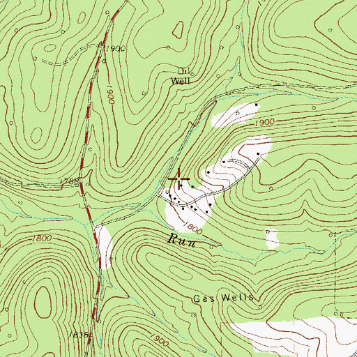 Topographic Map of La Mont, PA