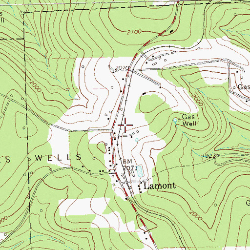 Topographic Map of Durant City Junction, PA