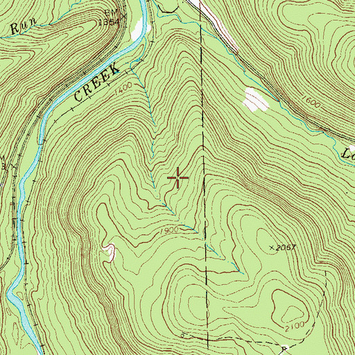 Topographic Map of Indian Rock Trail, PA