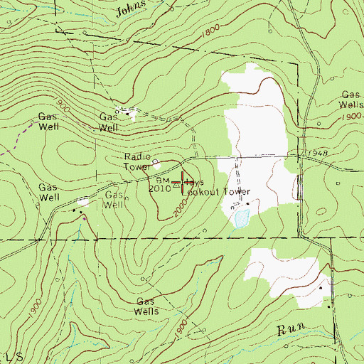 Topographic Map of Hays Lookout Tower, PA