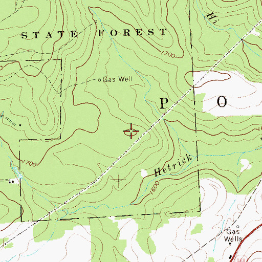 Topographic Map of McFadden Trail, PA