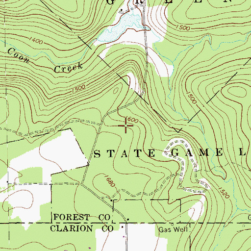 Topographic Map of Bowmanville, PA