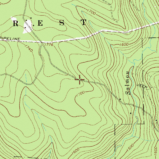 Topographic Map of Greeley Farm, PA