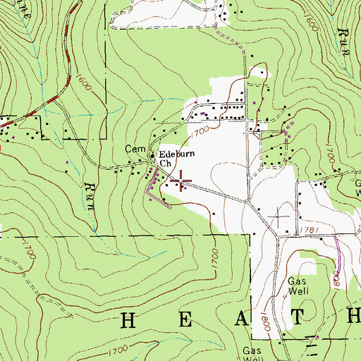 Topographic Map of Wallace School, PA