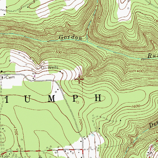 Topographic Map of Triumph School, PA