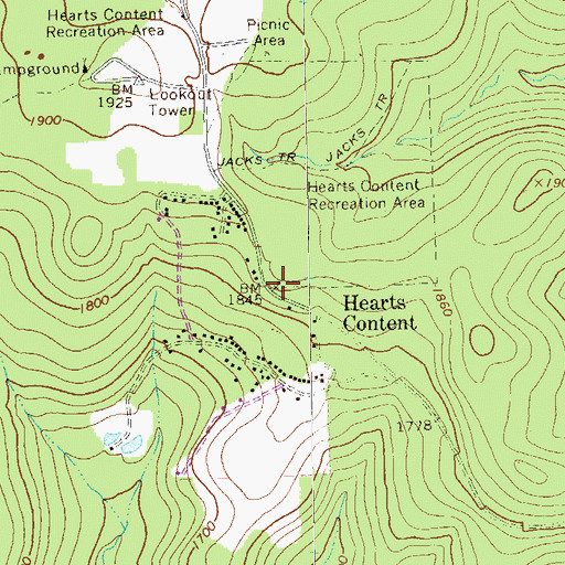 Topographic Map of Watson School, PA
