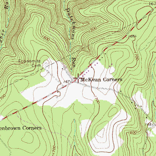 Topographic Map of McKean School, PA