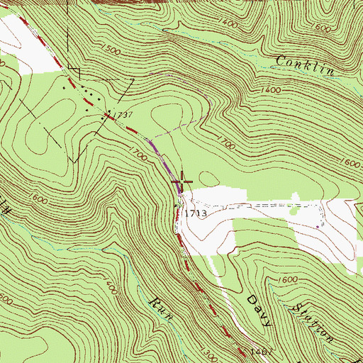 Topographic Map of McKean School (historical), PA