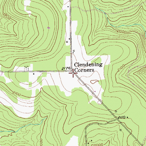Topographic Map of Clendenning School (historical), PA