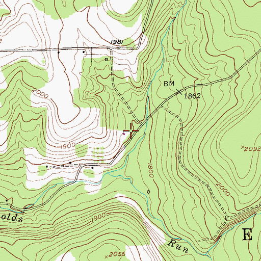 Topographic Map of Reynolds School (historical), PA