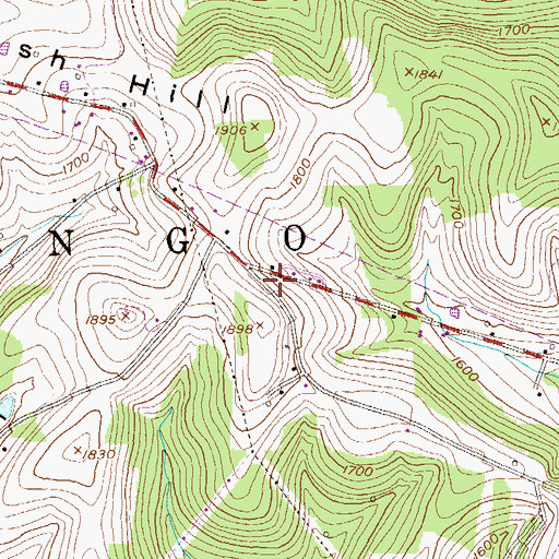 Topographic Map of Knupp School (historical), PA
