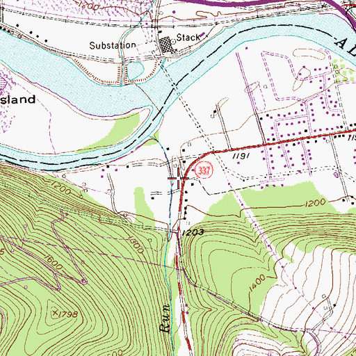 Topographic Map of Still School (historical), PA