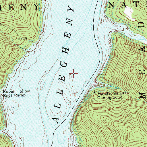 Topographic Map of Reservation Island (historical), PA