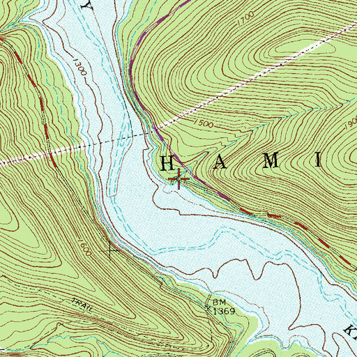 Topographic Map of Dunkle Corners, PA