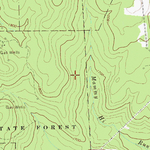 Topographic Map of Munderf Trail, PA