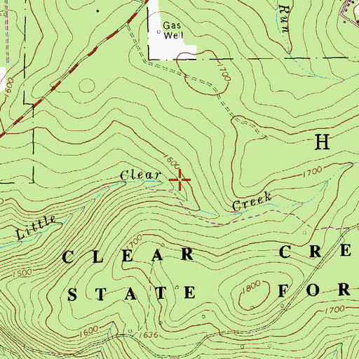 Topographic Map of Oak Ridge Trail, PA