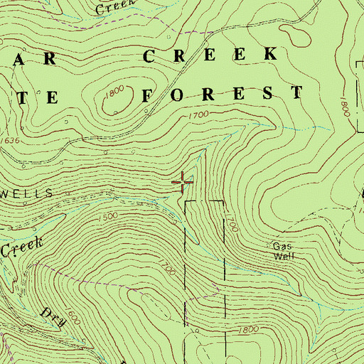 Topographic Map of Silvis Trail, PA