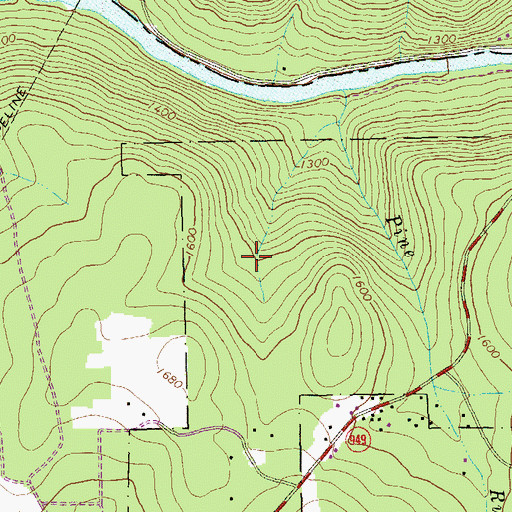 Topographic Map of Wagon Box Trail, PA