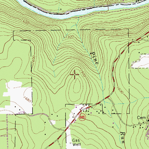 Topographic Map of Hemlock Trail, PA