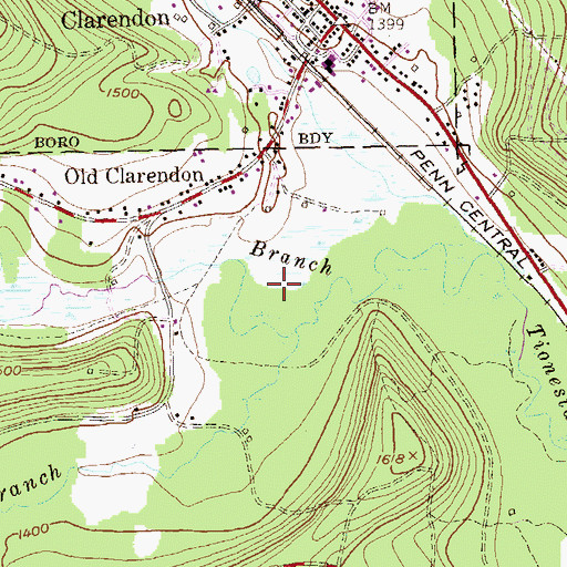 Topographic Map of Cranberry Swamp, PA