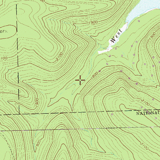 Topographic Map of Two Mile Run, PA