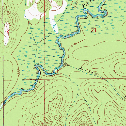 Topographic Map of Jordan Branch, AL