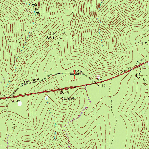 Topographic Map of Paines Summit, PA