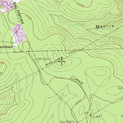 Topographic Map of Seven Mile Summit, PA