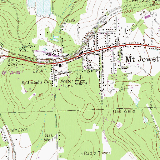 Topographic Map of Howard Hill, PA