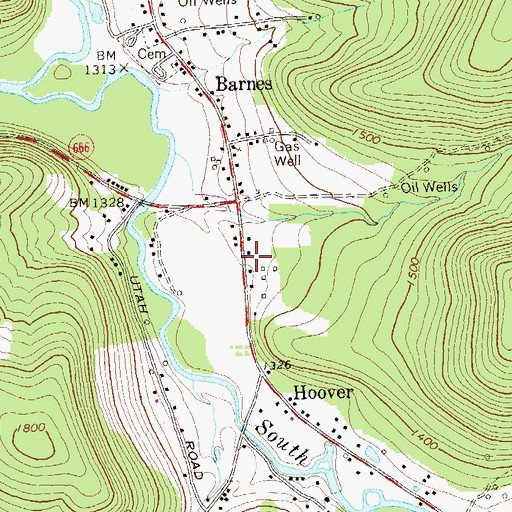 Topographic Map of Old Sheffield, PA