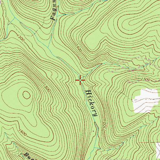 Topographic Map of Hickory Center, PA
