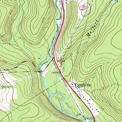Topographic Map of Bridgetown, PA