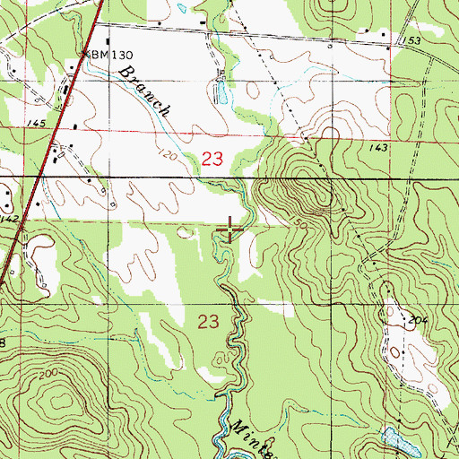 Topographic Map of Jordan Branch, AL