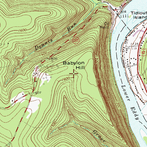 Topographic Map of Babylon (historical), PA
