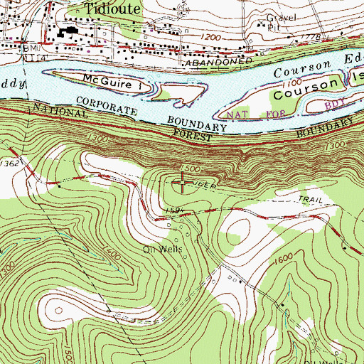 Topographic Map of Russian Houses, PA