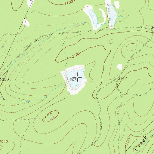 Topographic Map of Duck Pond, PA