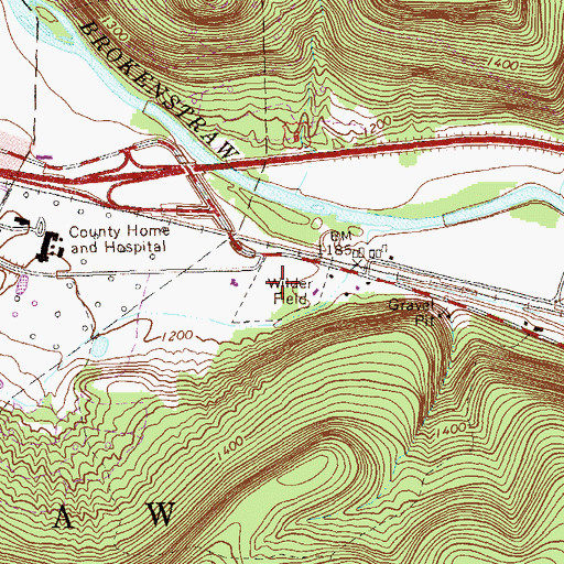 Topographic Map of Wilder Field, PA