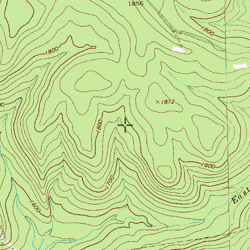 Topographic Map of Tanbark Trail, PA