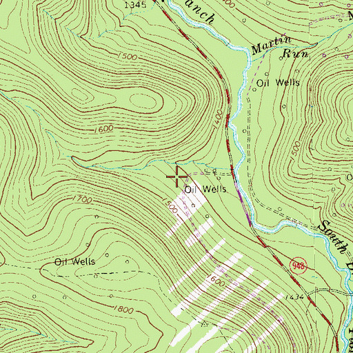 Topographic Map of North Country Trail, PA