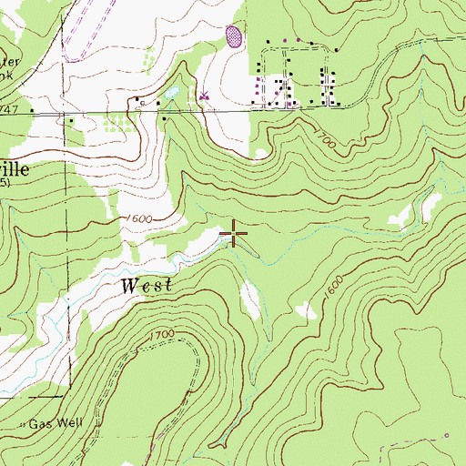 Topographic Map of Trout Run, PA