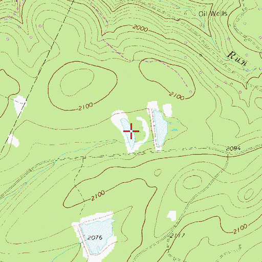 Topographic Map of Marsh Ponds, PA