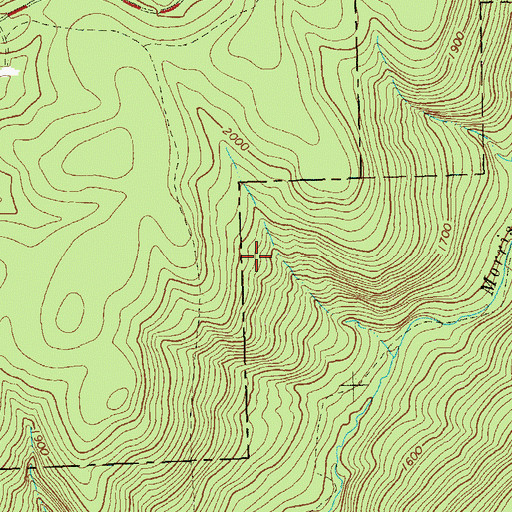 Topographic Map of Rimrock Trail Morrison Trail, PA