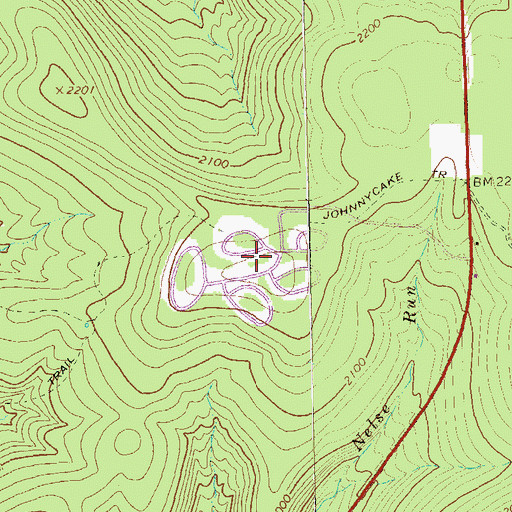 Topographic Map of Tracy Ridge Campground, PA