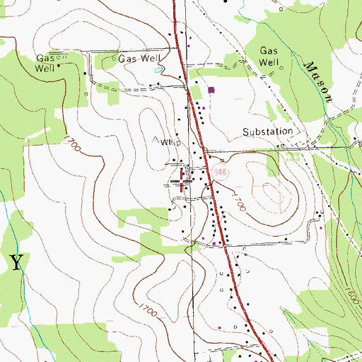 Topographic Map of Ridgeway Forest Service Station, PA