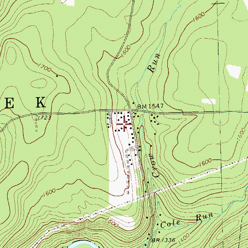 Topographic Map of Beuhler Corner, PA
