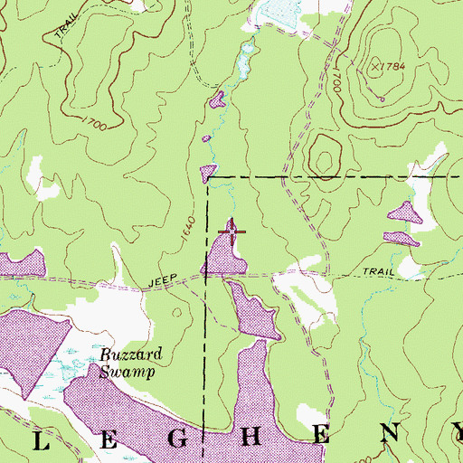 Topographic Map of Crooked Run, PA
